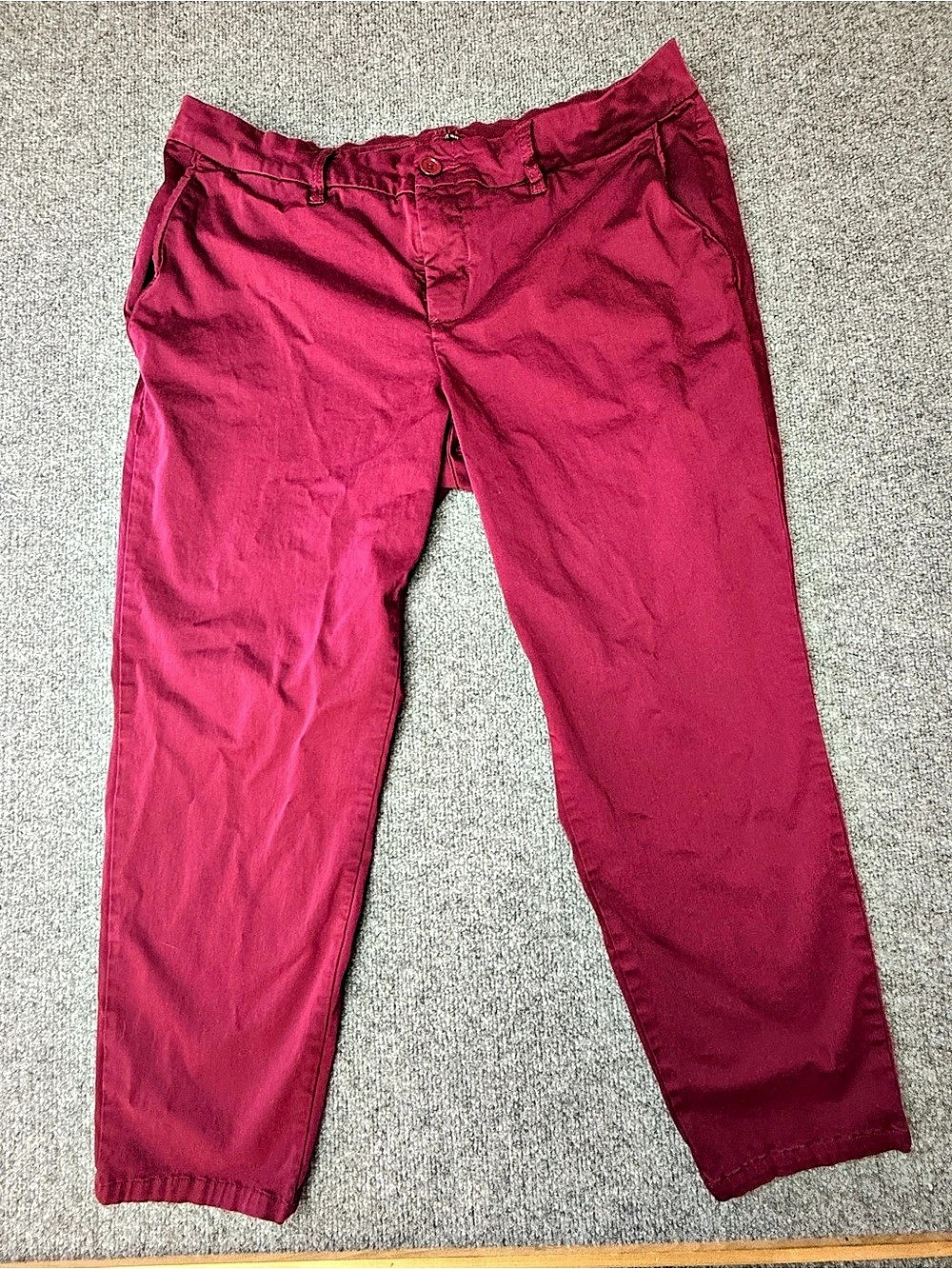 KUT from the Kloth Ankle Trouser Burgundy Size 16W